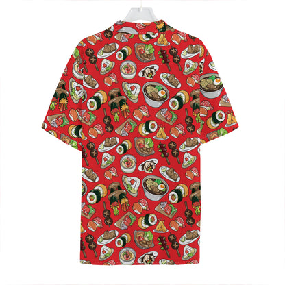 Japanese Food Pattern Print Hawaiian Shirt