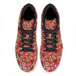 Japanese Food Pattern Print High Top Leather Sneakers