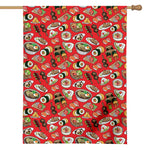 Japanese Food Pattern Print House Flag