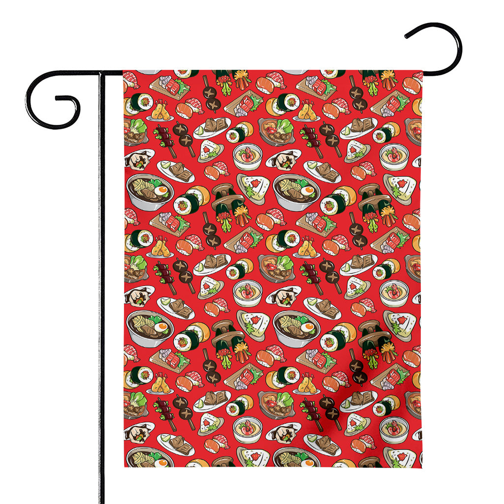 Japanese Food Pattern Print House Flag