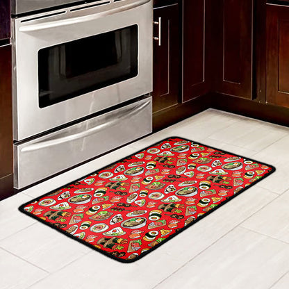 Japanese Food Pattern Print Kitchen Mat