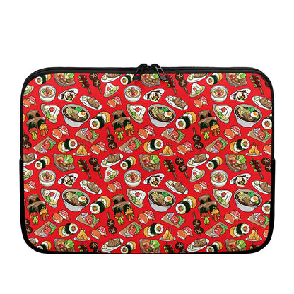 Japanese Food Pattern Print Laptop Sleeve