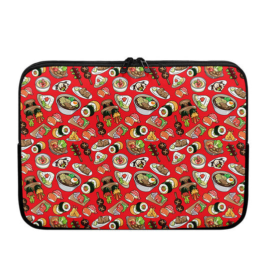 Japanese Food Pattern Print Laptop Sleeve