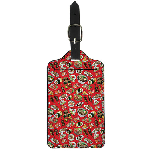 Japanese Food Pattern Print Luggage Tag