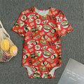 Japanese Food Pattern Print Men's Bodysuit