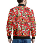 Japanese Food Pattern Print Men's Bomber Jacket