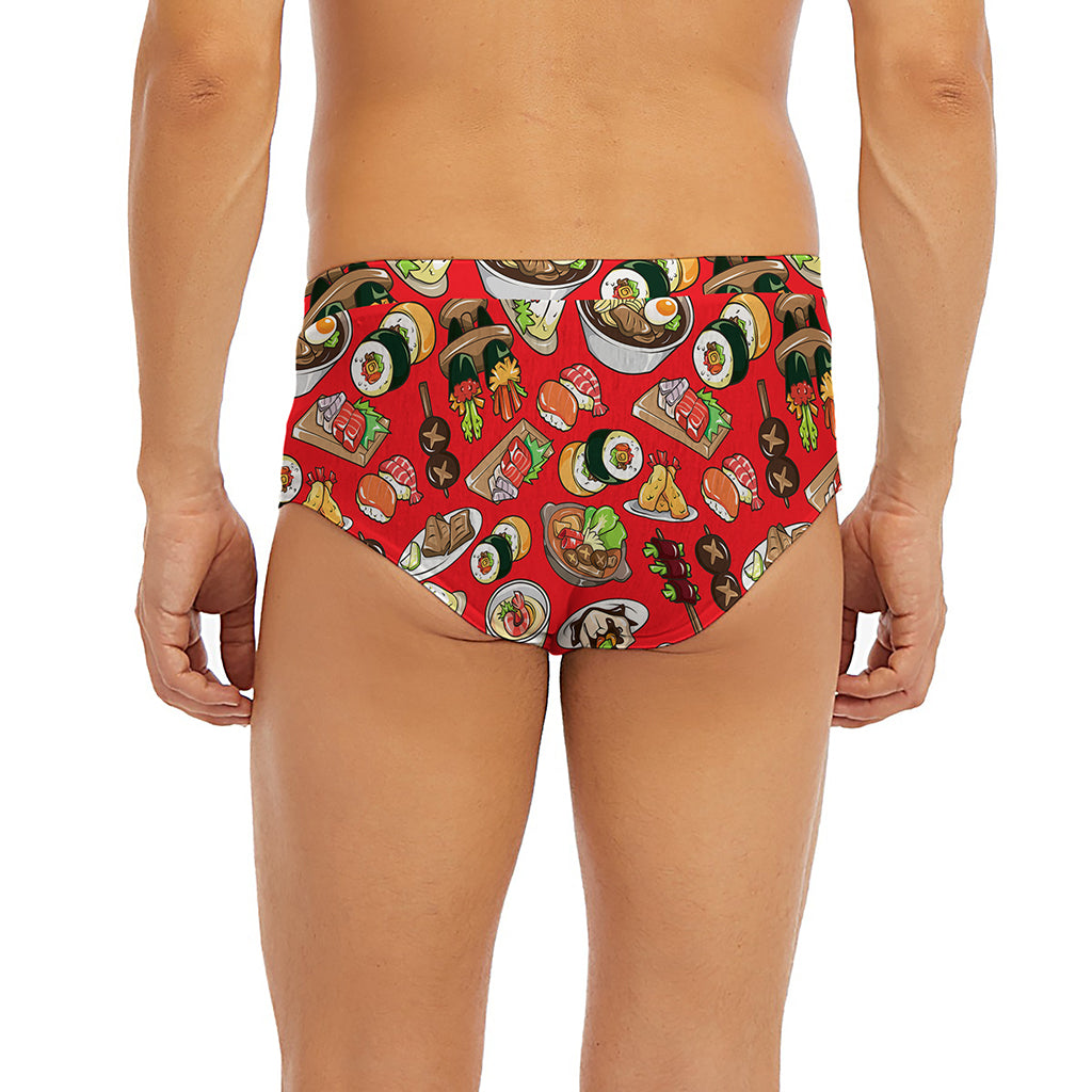 Japanese Food Pattern Print Men's Briefs