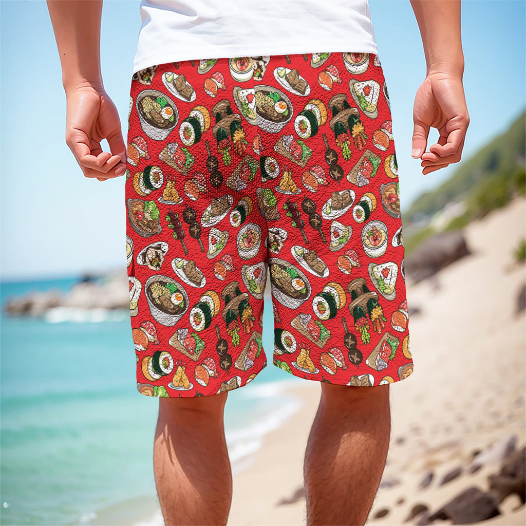 Japanese Food Pattern Print Men's Cargo Shorts