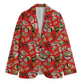Japanese Food Pattern Print Men's Cotton Blazer