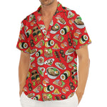 Japanese Food Pattern Print Men's Deep V-Neck Shirt