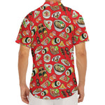 Japanese Food Pattern Print Men's Deep V-Neck Shirt