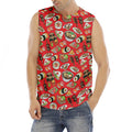 Japanese Food Pattern Print Men's Fitness Tank Top