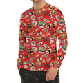 Japanese Food Pattern Print Men's Long Sleeve Rash Guard