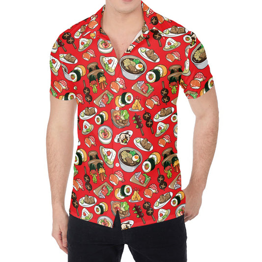 Japanese Food Pattern Print Men's Shirt