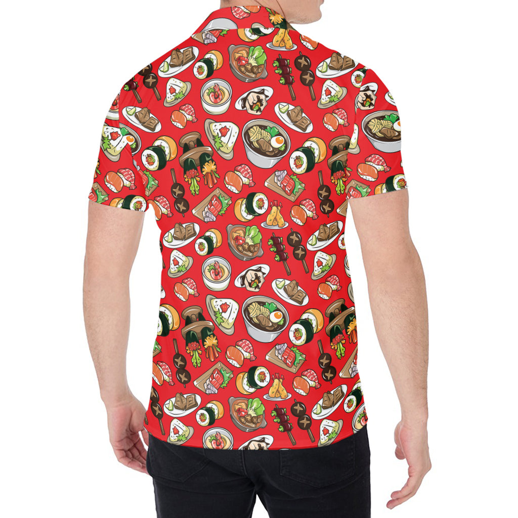 Japanese Food Pattern Print Men's Shirt