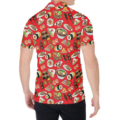 Japanese Food Pattern Print Men's Shirt