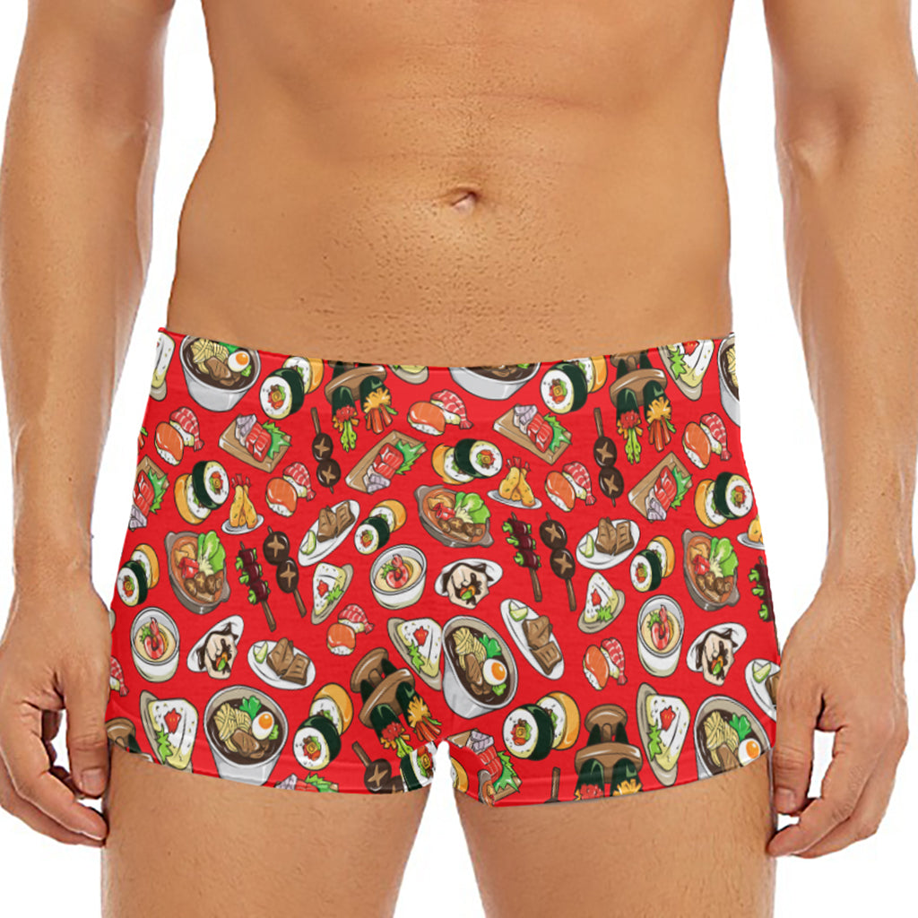 Japanese Food Pattern Print Men's Short Boxer Briefs