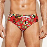 Japanese Food Pattern Print Men's Swim Briefs