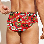 Japanese Food Pattern Print Men's Swim Briefs