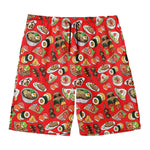 Japanese Food Pattern Print Men's Swim Trunks