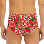 Japanese Food Pattern Print Men's Triangle Swim Briefs