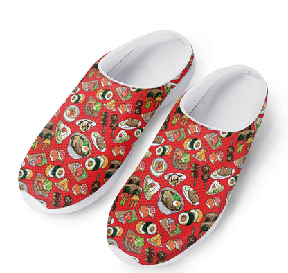 Japanese Food Pattern Print Mesh Casual Shoes