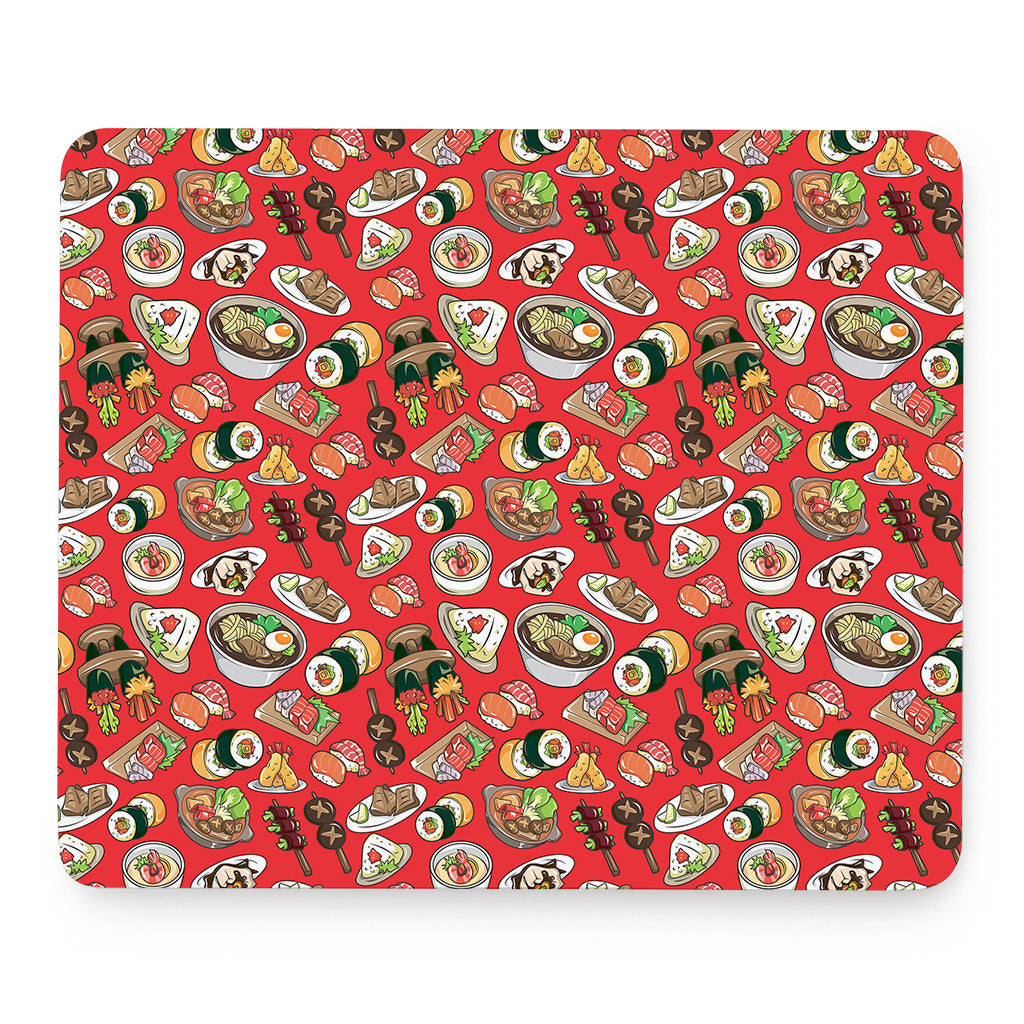 Japanese Food Pattern Print Mouse Pad