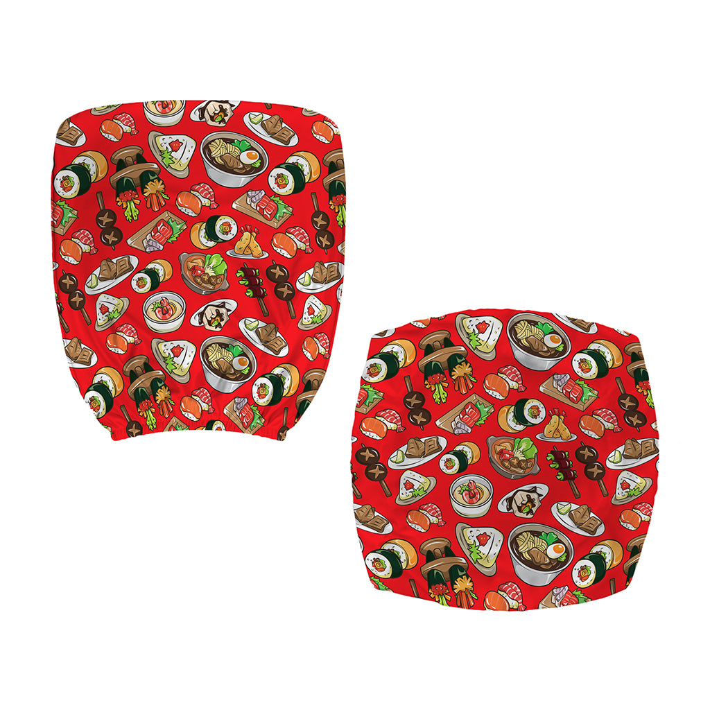 Japanese Food Pattern Print Office Chair Cover