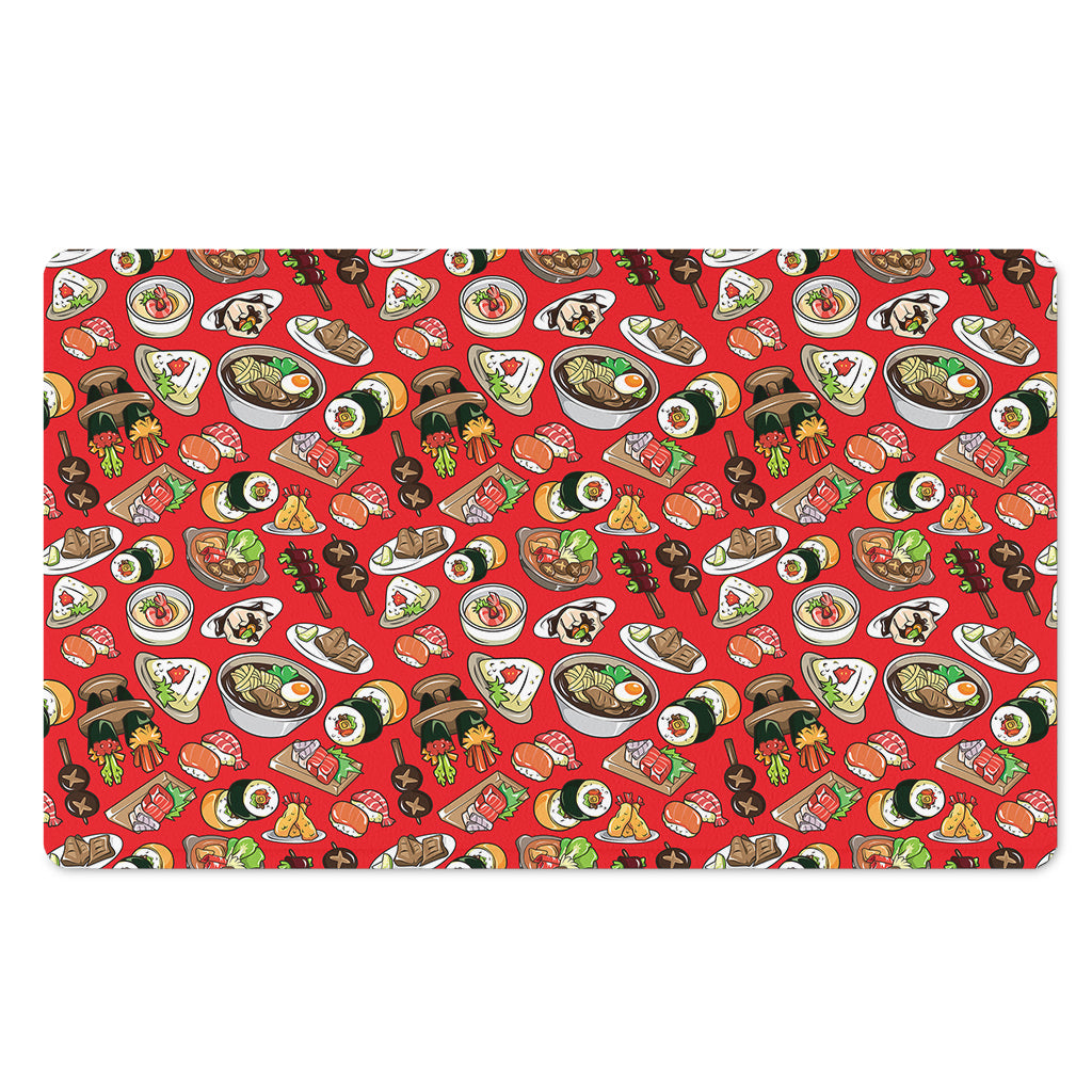 Japanese Food Pattern Print Polyester Doormat