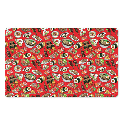 Japanese Food Pattern Print Polyester Doormat