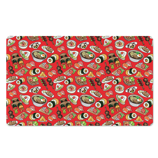 Japanese Food Pattern Print Polyester Doormat