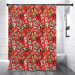 Japanese Food Pattern Print Premium Shower Curtain