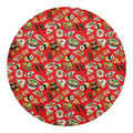 Japanese Food Pattern Print Round Blanket