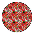 Japanese Food Pattern Print Round Floor Mat