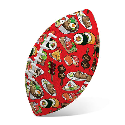 Japanese Food Pattern Print Rugby Ball