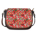Japanese Food Pattern Print Saddle Bag