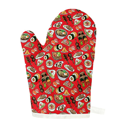 Japanese Food Pattern Print Single Oven Mitt