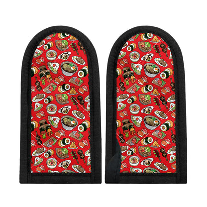 Japanese Food Pattern Print Skillet Handle Cover