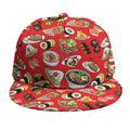 Japanese Food Pattern Print Snapback Cap