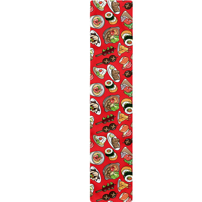 Japanese Food Pattern Print Table Runner