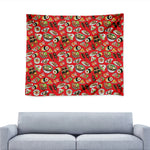 Japanese Food Pattern Print Tapestry