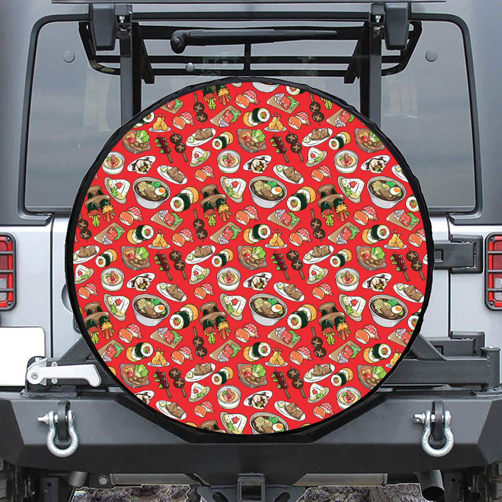 Japanese Food Pattern Print Tire Cover