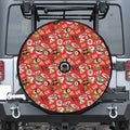 Japanese Food Pattern Print Tire Cover With Camera Hole