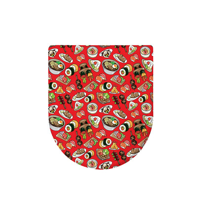 Japanese Food Pattern Print Toilet Lid Cover
