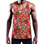 Japanese Food Pattern Print Training Tank Top