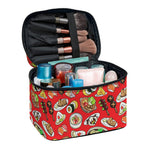 Japanese Food Pattern Print Travel Makeup Bag
