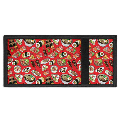 Japanese Food Pattern Print Trifold Wallet
