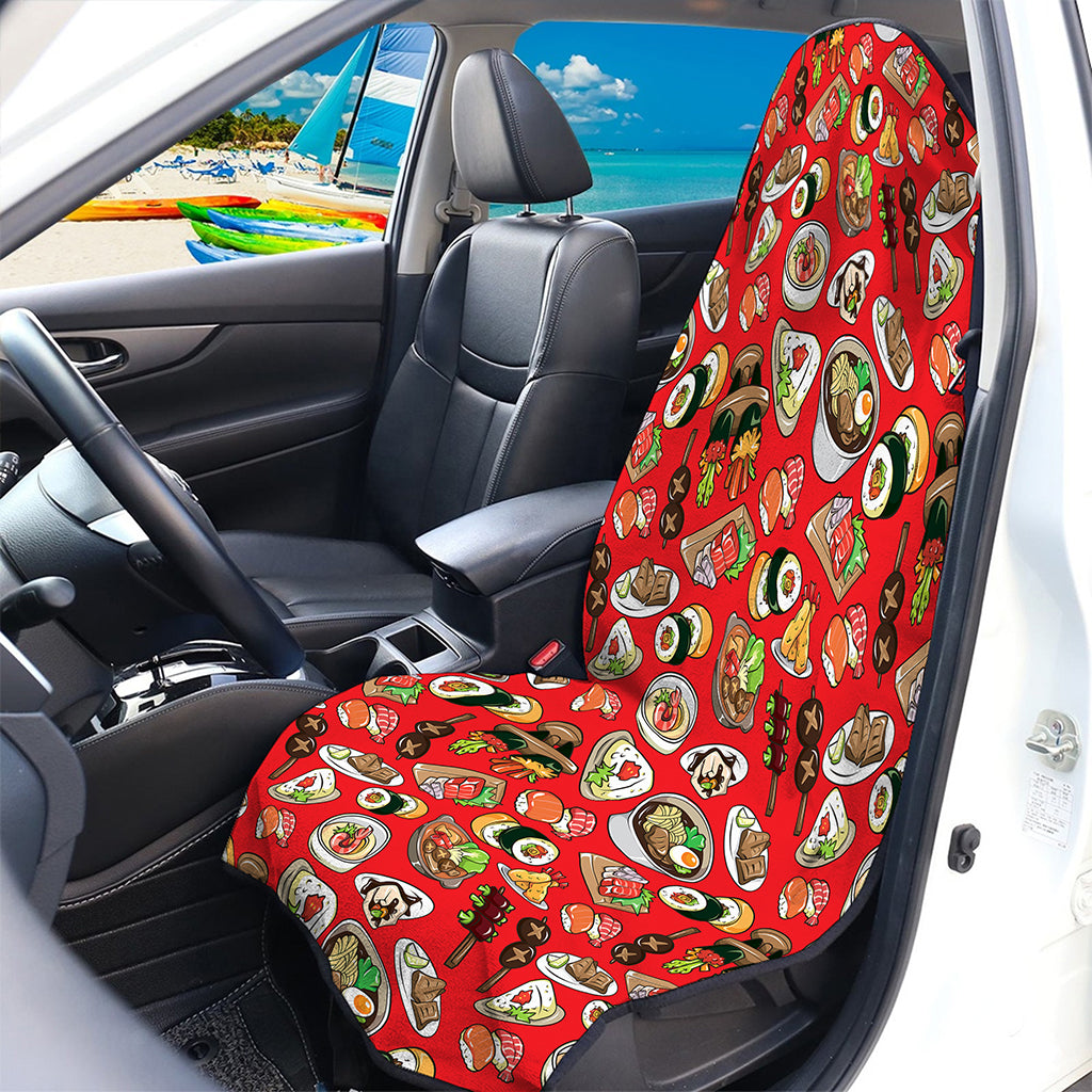 Japanese Food Pattern Print Waterproof Car Seat Cover