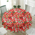 Japanese Food Pattern Print Waterproof Round Tablecloth