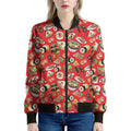 Japanese Food Pattern Print Women's Bomber Jacket